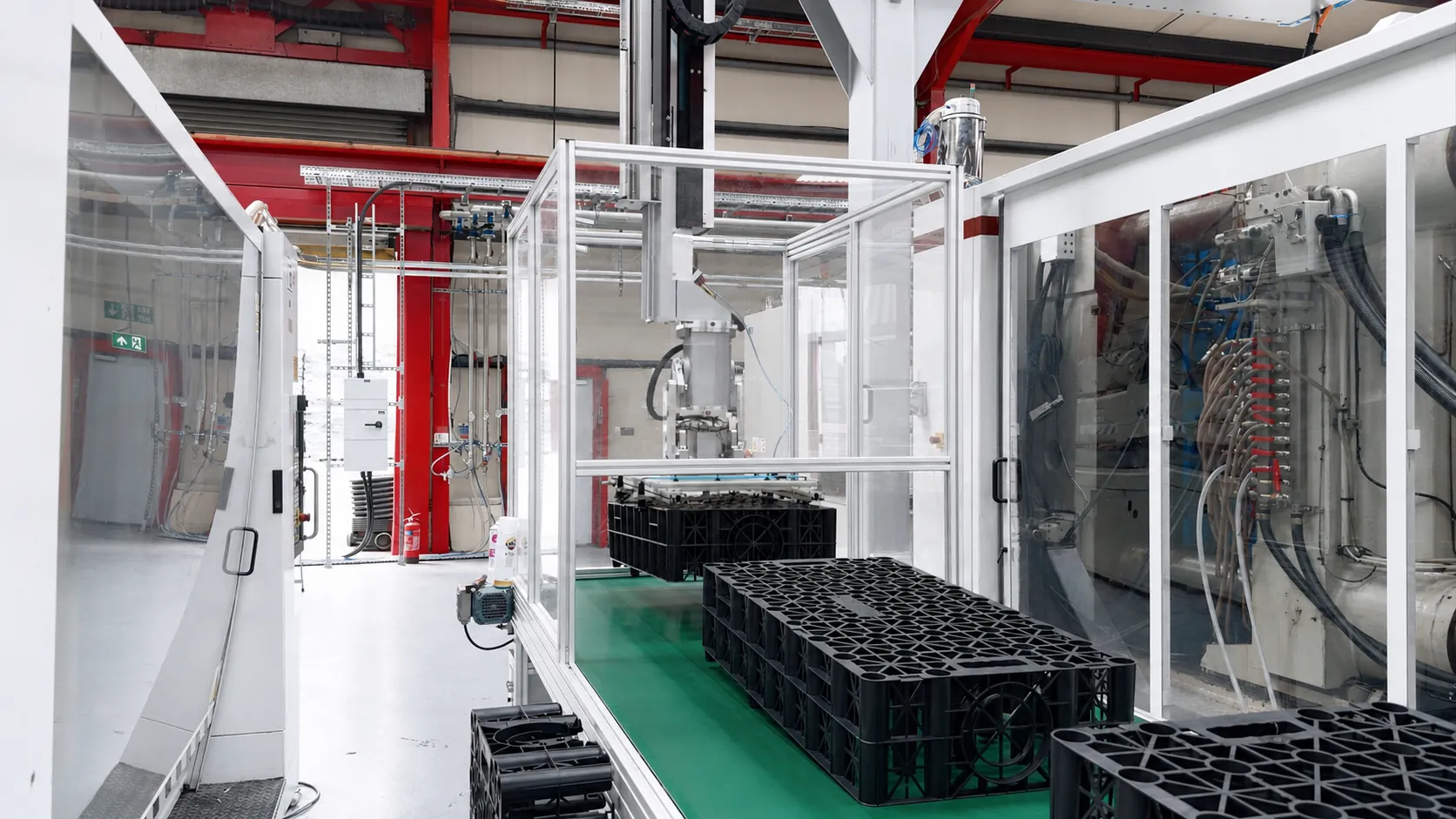 HydroCell crates on the production line at West Bromwich